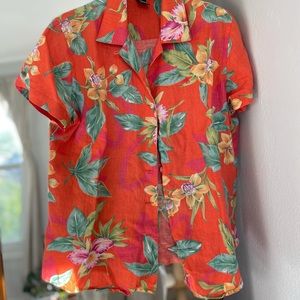 SOLD 〰 100% linen RL Hawaiian shirt